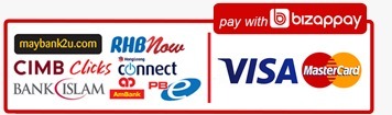 Bayar secara online (Maybank2u,Cimbcliks,E-wallet)